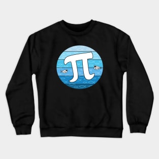 Fish Pi, Pi Day Mathematician Maths Teacher Funny Crewneck Sweatshirt